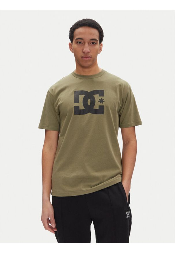 DC Shoes T-Shirt ADYZT05373 Zielony Heritage Fit. Kolor: zielony. Materiał: bawełna