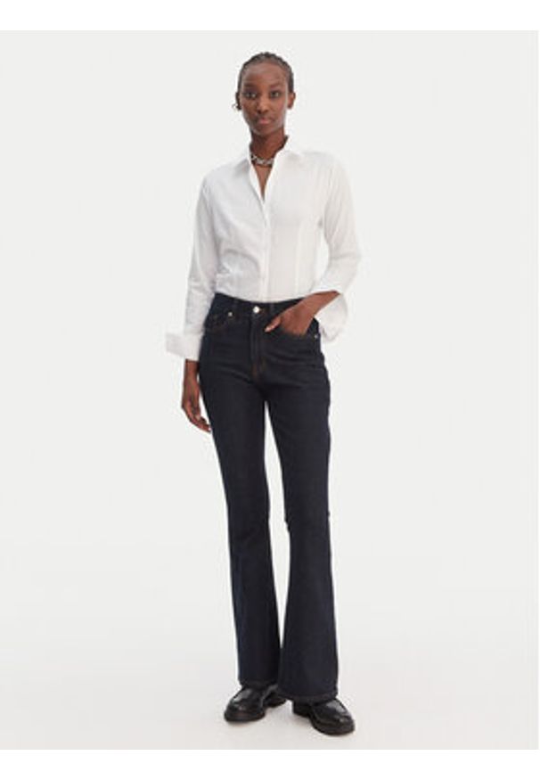 Hugo - HUGO Koszula 50554568 Biały Slim Fit. Kolor: biały. Materiał: bawełna