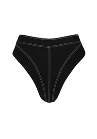 NOIRE SWIMWEAR - Czarny dół od bikini z wysokim stanem Corset Lines. Stan: podwyższony. Kolor: czarny. Materiał: tkanina #3