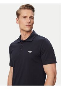 Emporio Armani Polo EM000571 AF20424 UB102 Granatowy Regular Fit. Typ kołnierza: polo. Kolor: niebieski. Materiał: bawełna #5
