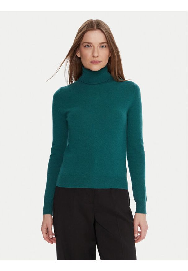United Colors of Benetton - United Colors Of Benetton Golf 1002D2348 Zielony Regular Fit. Typ kołnierza: golf. Kolor: zielony. Materiał: wełna