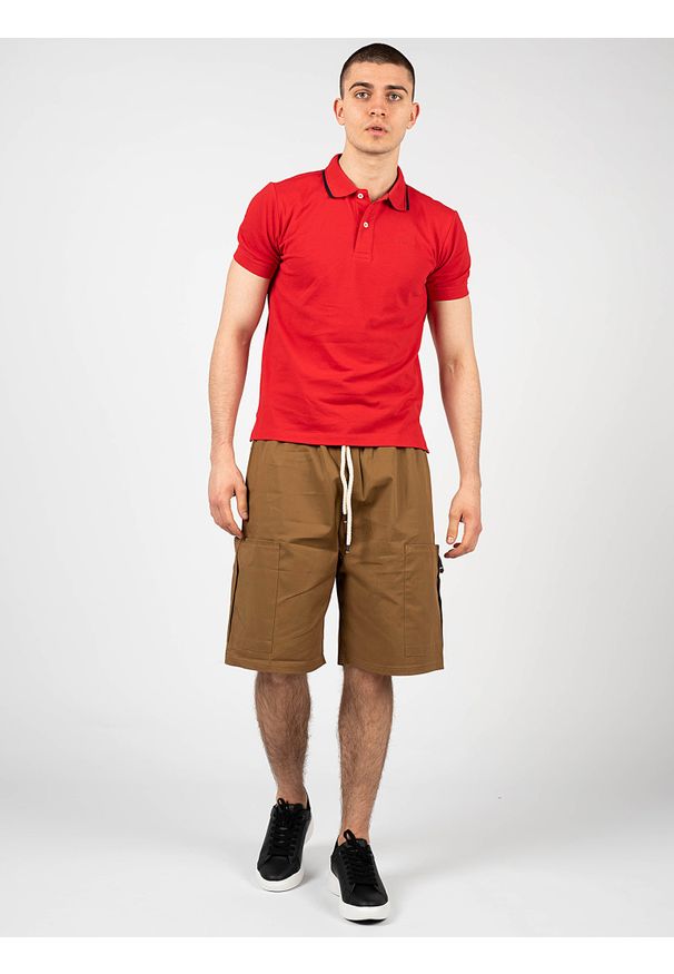 Geox Koszulka Polo "Sustainable" | M2510Q T2649 | Sustainable | Mężczyzna | Czerwony. Okazja: na co dzień. Typ kołnierza: polo. Kolor: czerwony. Materiał: bawełna. Wzór: kolorowy, aplikacja. Styl: casual, klasyczny