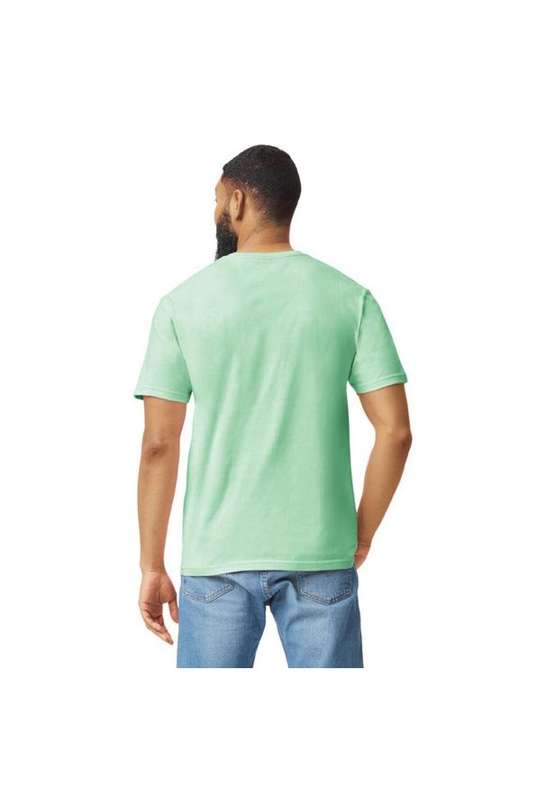 GILDAN - Bawełniana Koszulka Unisex Dla Dorosłych W Miękkim Stylu. Kolor: zielony. Materiał: bawełna