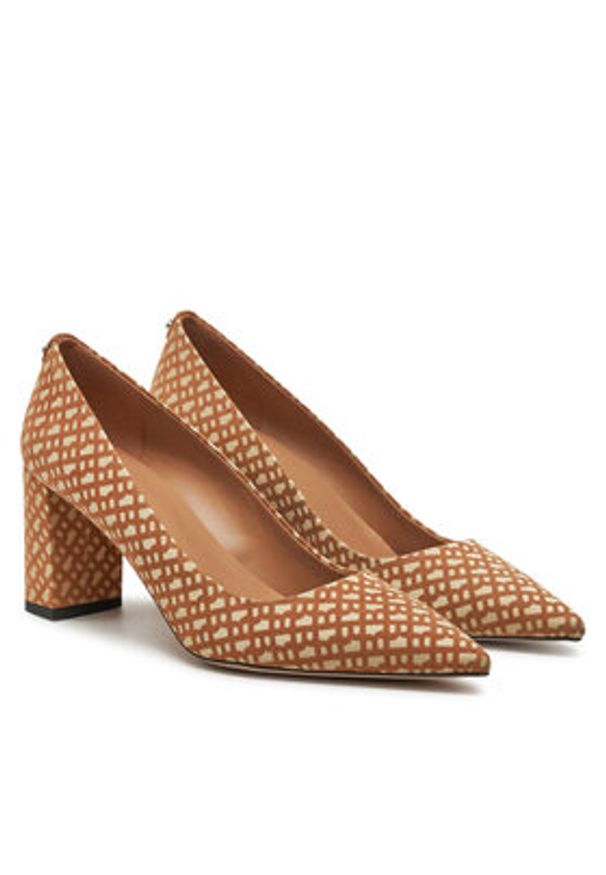 BOSS Czółenka Janet Chpump70 Bbflk 50523394 Beżowy. Kolor: beżowy. Materiał: materiał