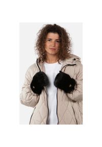 Rękawiczki Damskie Barts Fur Mitts. Kolor: czarny. Sezon: zima. Sport: turystyka piesza