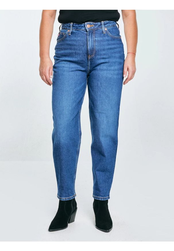 Big-Star - Jeansy damskie mom jeans niebieskie Silla 620. Okazja: na co dzień. Stan: podwyższony. Kolor: niebieski. Styl: casual, elegancki