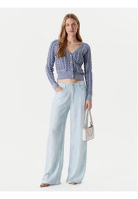 Guess Kardigan W5YR15 Z3OU0 Niebieski Regular Fit. Kolor: niebieski. Materiał: bawełna