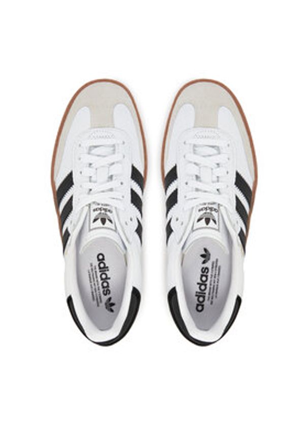 Adidas - adidas Sneakersy Sambae JI1349 Biały. Kolor: biały. Materiał: skóra