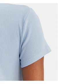 Hugo - HUGO T-Shirt Easy 50523924 Błękitny Slim Fit. Kolor: niebieski. Materiał: bawełna #4