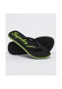 Klapki damskie Superdry Neon Rainbow Sleek japonki. Kolor: żółty, wielokolorowy, czarny