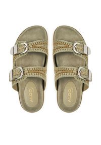 Aldo Klapki Bohodream 13967605 Zielony. Kolor: zielony. Materiał: materiał