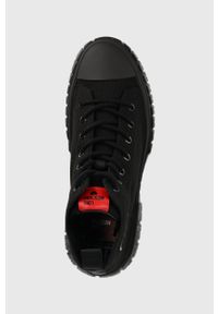 Love Moschino trampki damskie kolor czarny JA15605G1HIY100B. Nosek buta: okrągły. Zapięcie: sznurówki. Kolor: czarny. Materiał: guma. Obcas: na platformie. Styl: klasyczny #2