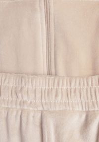 Born2be - Jasnobeżowy Welurowy Komplet Dresowy Bluza z Kapturem i Szerokie Spodnie Atiferi. Kolor: beżowy. Materiał: welur, dresówka #8