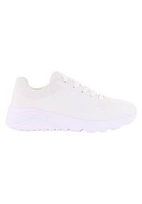 skechers - Buty do chodzenia dla dzieci Skechers Uno Lite. Zapięcie: sznurówki. Kolor: biały. Materiał: materiał. Szerokość cholewki: normalna. Sport: turystyka piesza