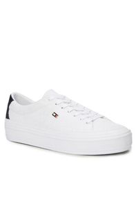 TOMMY HILFIGER - Tommy Hilfiger Sneakersy Vulc Monotype Sneaker FW0FW07675 Biały. Kolor: biały #4
