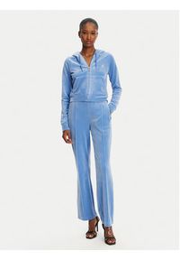 Juicy Couture Spodnie dresowe Tina JCAPW045 Niebieski Regular Fit. Kolor: niebieski. Materiał: syntetyk