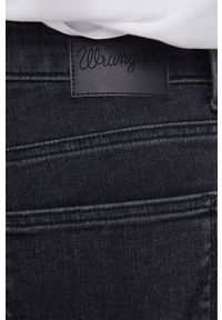 Wrangler jeansy SLIM SOFT ECLIPSE damskie high waist. Stan: podwyższony. Kolor: czarny