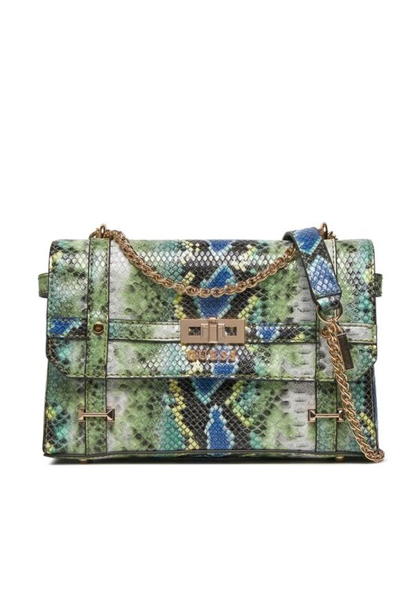 Guess Torebka Emilee (KX) HWKX88 62210 Turkusowy. Kolor: turkusowy. Materiał: skórzane