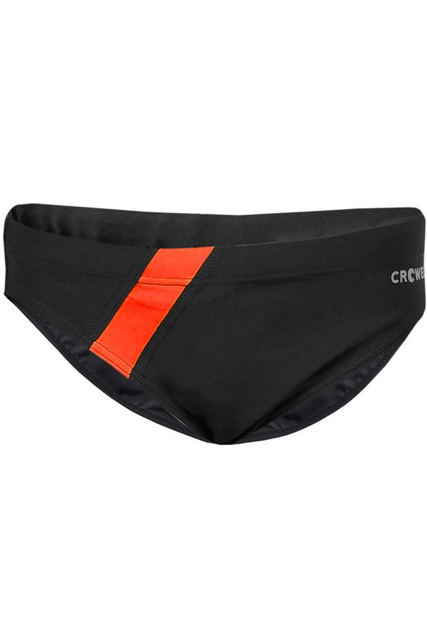 CROWELL - Kąpielówki pływackie dla chłopca Crowell Oscar czarno-pomarańczowe. Kolor: czarny