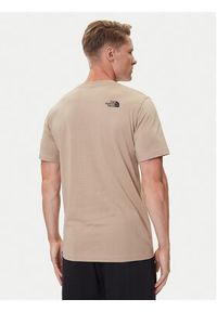 The North Face T-Shirt Fine NF0A8A6M Beżowy Regular Fit. Kolor: beżowy. Materiał: bawełna