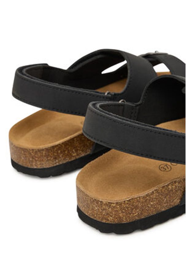 Calvin Klein Sandały Velcro V3X2-83328-0315 D Czarny. Kolor: czarny. Materiał: skóra
