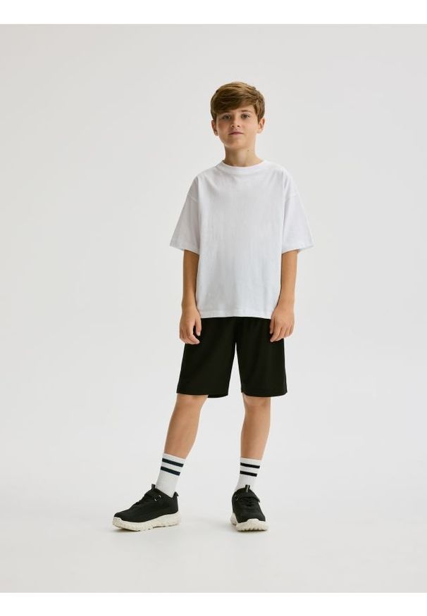 Reserved - Bawełniany komplet - biały. Kolor: biały. Materiał: bawełna