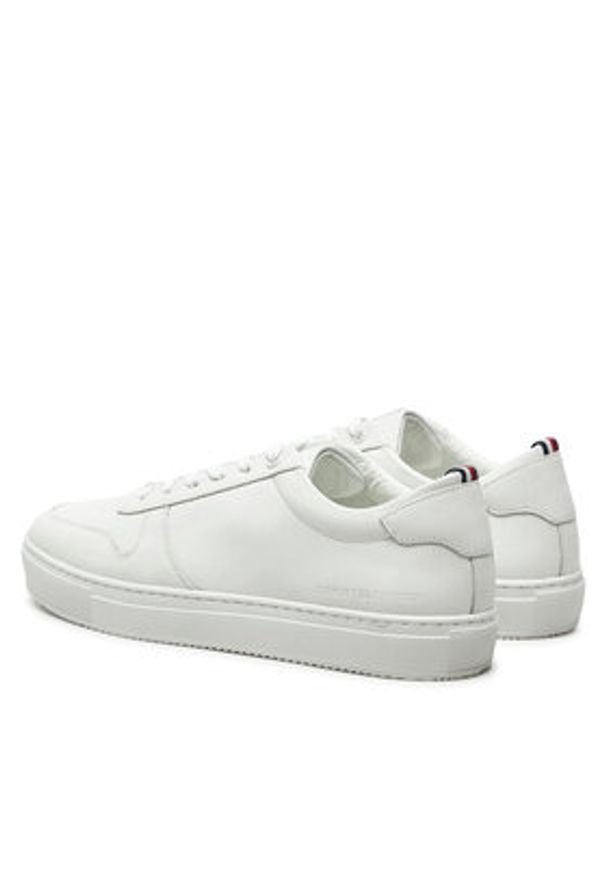 TOMMY HILFIGER - Tommy Hilfiger Sneakersy Premium Corporate FM0FM05299 Biały. Kolor: biały. Materiał: skóra
