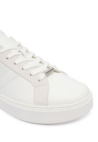 Calvin Klein Sneakersy Classic Cupsole Laceup Tape Lth YM0YM01430 Biały. Kolor: biały. Materiał: skóra #4