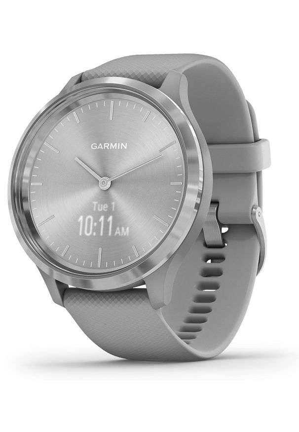 GARMIN - Garmin smartwatch vivomove 3 Powder Gray/Silver, Silicone. Rodzaj zegarka: smartwatch. Kolor: szary. Styl: klasyczny