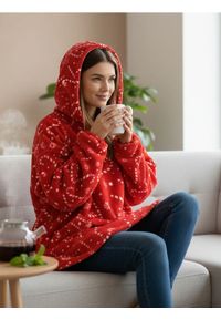 Sinsay - Bluza snuddie - czerwony. Kolor: czerwony #1