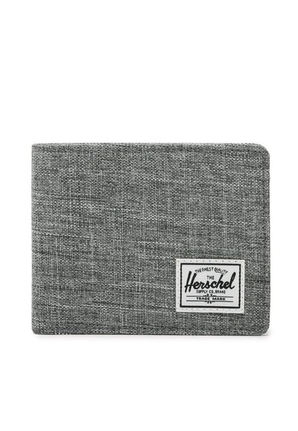 Herschel Mały Portfel Męski Herschel Roy Wallet Szary. Kolor: szary. Materiał: materiał