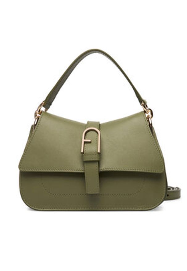 Furla Torebka Flow Mini WB01032 BX2045 BG 4555S Zielony. Kolor: zielony. Materiał: skórzane