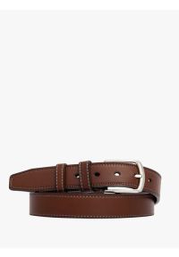 Ryłko - Brązowy pasek męski. Kolor: brązowy. Materiał: skóra. Styl: street #1