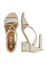 Rieker Sandały CEO-64654-40 Srebrny. Kolor: srebrny. Materiał: skóra #7