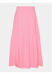 Vero Moda Spódnica trapezowa Charlotte 10303657 Różowy Regular Fit. Kolor: różowy. Materiał: bawełna #4
