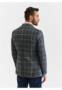 Pako Lorente - PAKO LORENTE – Szara marynarka męska w kratę. Okazja: na co dzień. Kolor: szary. Materiał: elastan, wiskoza, poliester. Styl: casual #4