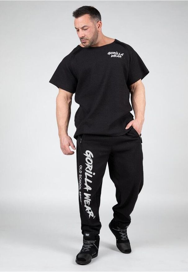 GORILLA WEAR - Augustine Stara szkoła Spodnie - Czarny. Kolor: czarny. Materiał: dresówka. Sport: fitness