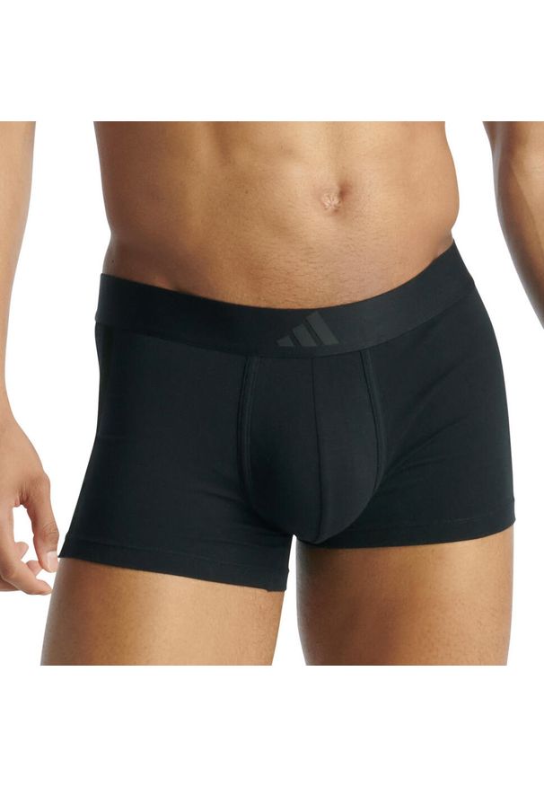 Adidas - Bokserki Active Flex Cotton 3 Stripes 6 pak. Kolor: czarny. Materiał: bawełna, elastan. Sport: fitness