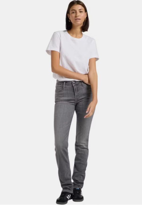 Lee - DAMSKIE SPODNIE LEE MARION STRAIGHT AGED SILVER 112363542