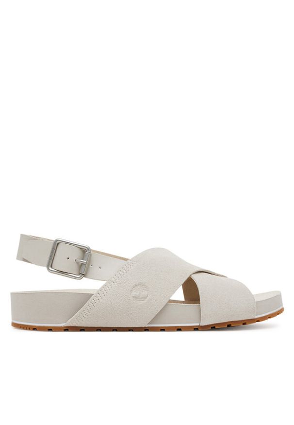Timberland Sandały TB0A41PQF481 Écru. Materiał: skóra, zamsz