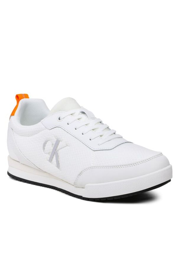 Calvin Klein Jeans Sneakersy Low Profile Oversized Mesh YM0YM00623 Biały. Kolor: biały. Materiał: materiał