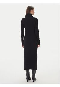 Kontatto Sukienka dzianinowa 3M0853C Czarny Regular Fit. Kolor: czarny. Materiał: syntetyk, wiskoza #3