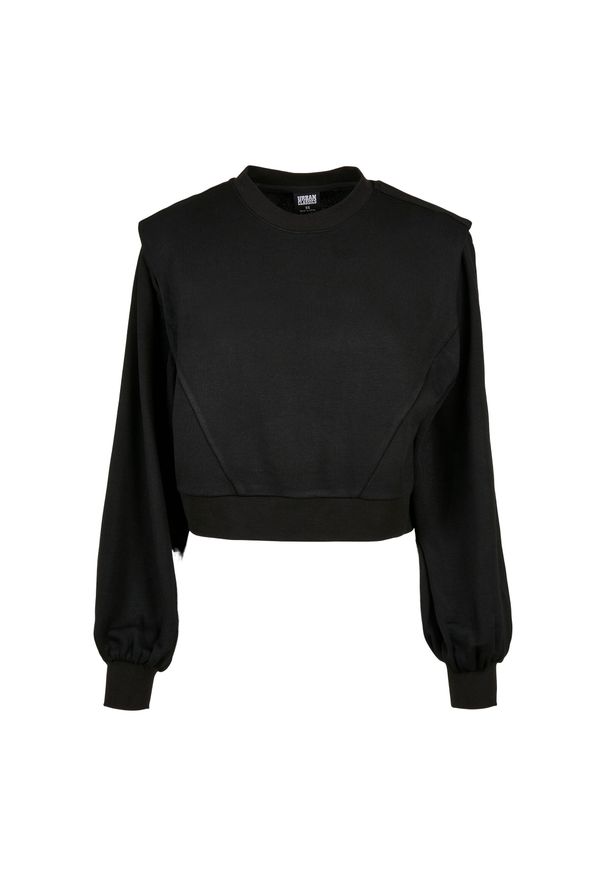 Damska bluza z okrągłym dekoltem Urban Classics ded shoulder modal terry (Duże r. Kolor: czarny