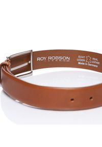 Roy Robson - ROY ROBSON PASEK SKÓRZANY RR0194R81 27 35mm Gürtel Q. 2590. Kolor: brązowy. Materiał: skóra. Wzór: gładki