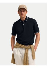Bugatti Polo 8150-15001E Granatowy Regular Fit. Typ kołnierza: polo. Kolor: niebieski. Materiał: bawełna #1