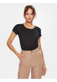 Sisley T-Shirt 3FD4L11A2 Czarny Regular Fit. Kolor: czarny. Materiał: bawełna #1