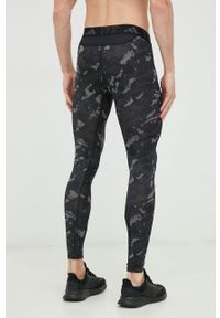 adidas Performance legginsy treningowe męskie kolor czarny wzorzyste. Kolor: czarny. Materiał: skóra, materiał. Technologia: Techfit (Adidas). Sport: fitness #2