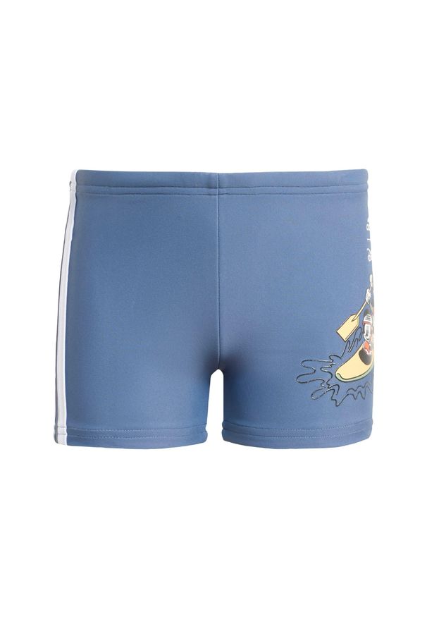 Adidas - Bokserki adidas x Disney Mickey and Friends Swim. Kolor: niebieski. Materiał: materiał. Wzór: motyw z bajki