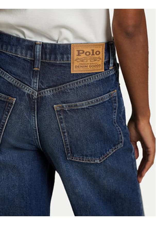 Polo Ralph Lauren Jeansy 211969378001 Granatowy Wide Leg. Kolor: niebieski