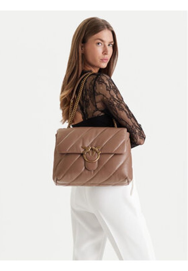 Pinko - PINKO Torebka Love Big Puff Cl . AI 23-24 PLTT 100037 A0F2 Beżowy. Kolor: beżowy. Materiał: skórzane